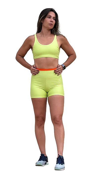 Conjunto colors lima e laranja
