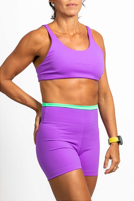 short colors roxo e verde