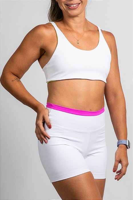 short colors branco e rosa
