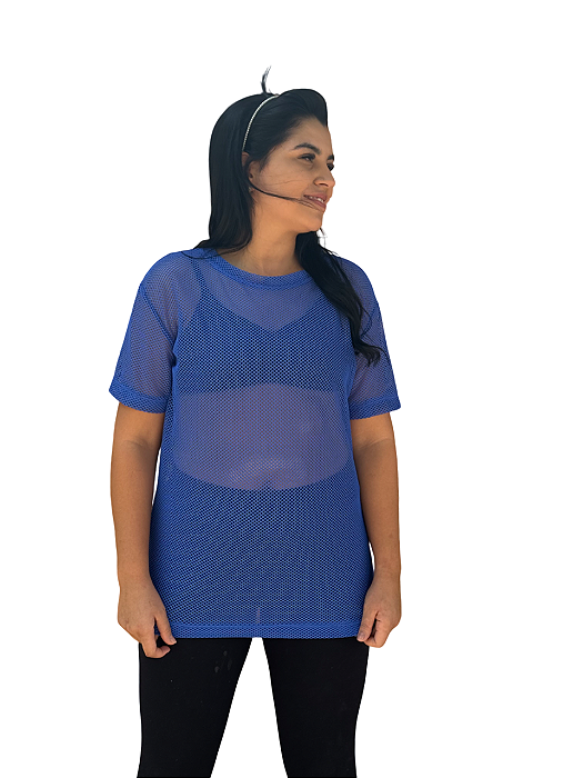 Blusa tela azul bic