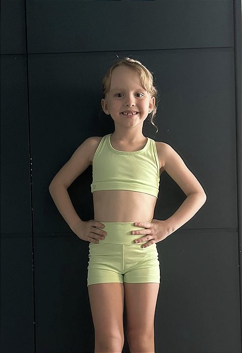 short infantil basico verde pixy