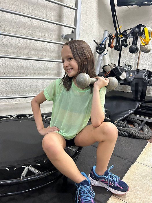 blusa infantil tule verde agua