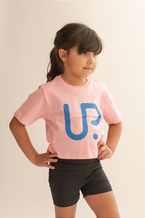 cropped up infantil rosa