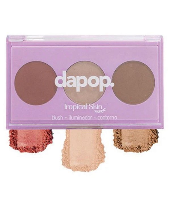 Kit Trio De Contorno Iluminador Blush Tropical Skin - Dapop