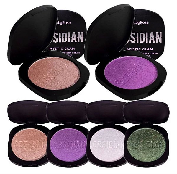 Iluminador e Sombra Cremoso Obsidian By Ruby Rose - Cores