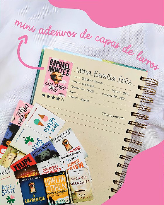 25 Adesivos de capas de livros