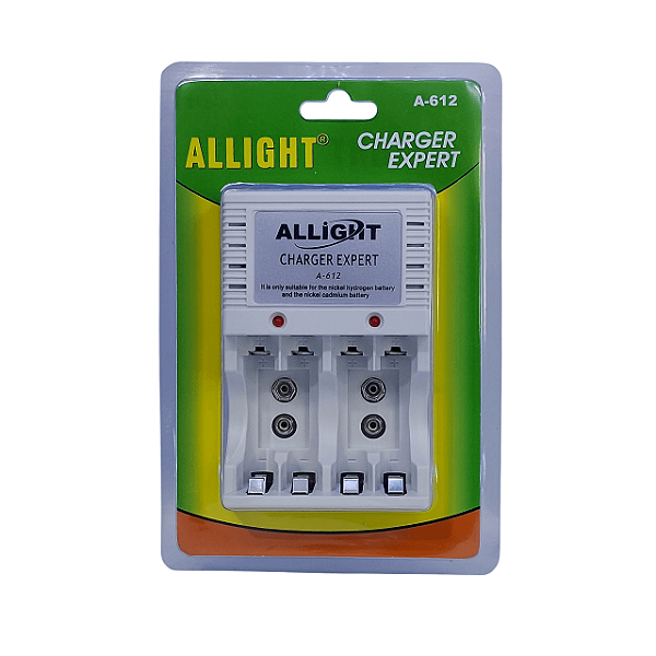 Carregador De Pilha Recarregável AA, AAA e Bateria 9V Universal