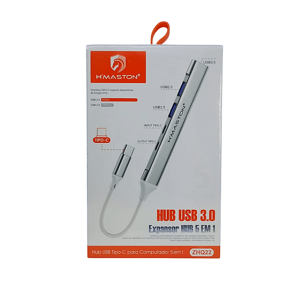 Hub Tipo C 3.0 & 2.0 5 Portas H´Maston