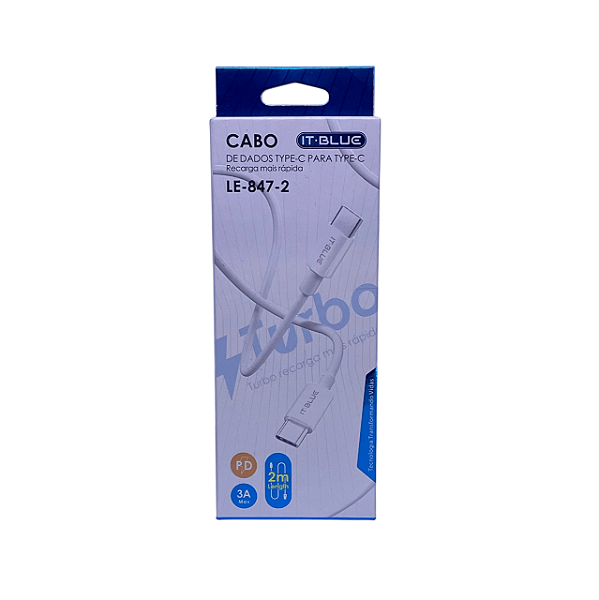 Cabo Tipo C Tipo C 2 Metros It-Blue LE-847