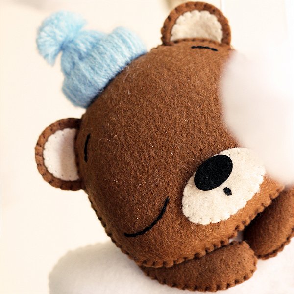 Mobile de Berço - Urso Dominhoco Azul