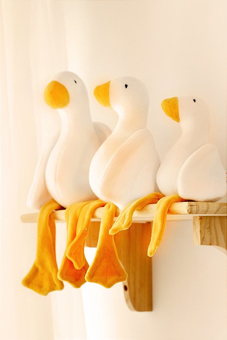 Trio de Patos em Tecido