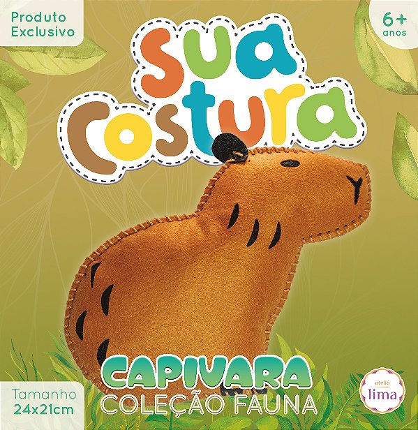 Capivara - Sua Costura - Coleção Fauna - Montessori - DIY