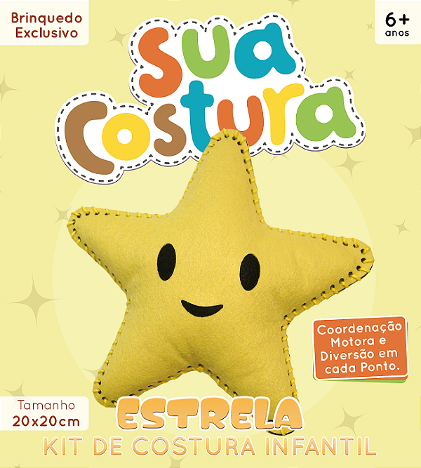 Estrela - Montessori - Brinquedo Kit de Costura Infantil em Feltro - DIY