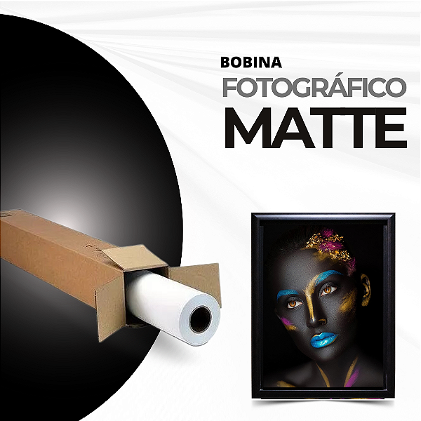 Papel Fotográfico Plotter 108g Matte Fosco Bobina 610x30m