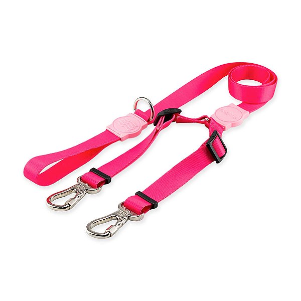 Guia Dupla Classic Rose Dog Trip Brasil