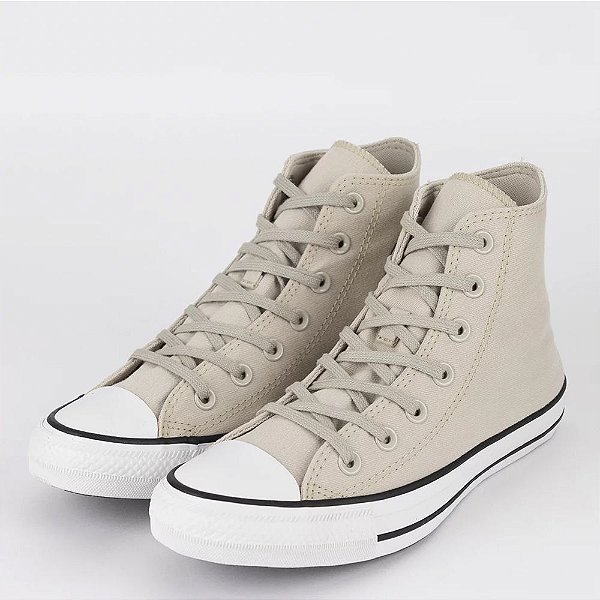 Converse Tênis Chuck taylor All Star Cano Alto Feminino Bege Claro