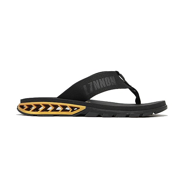 Chinelo Kenner Rakka l7nnon Preto/Dourado Masculino