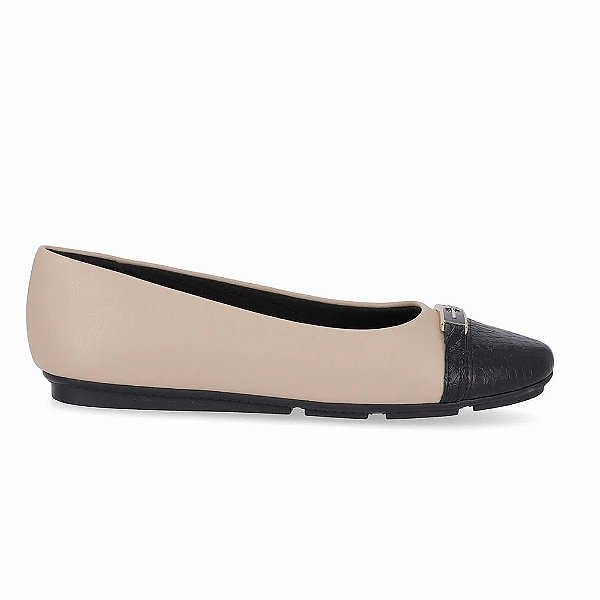 Sapatilha Piccadilly MAXI Michele Marfim/Preto Feminino