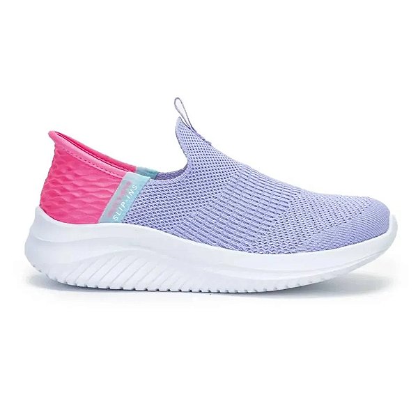 Tênis Skechers Flesh Time Rosa/Roxo Infantil