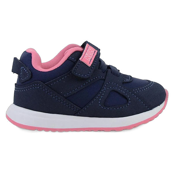 Tênis Klin Walk Baby Marinho/Pink Infantil