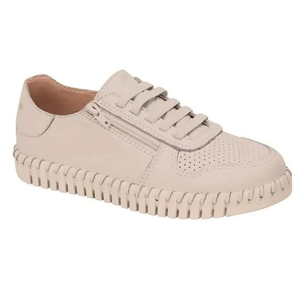 Sapato Bottero Couro Burnish Off White Feminino