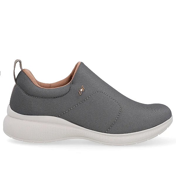 Tênis Usaflex Elastano Grafite Cinza Feminino