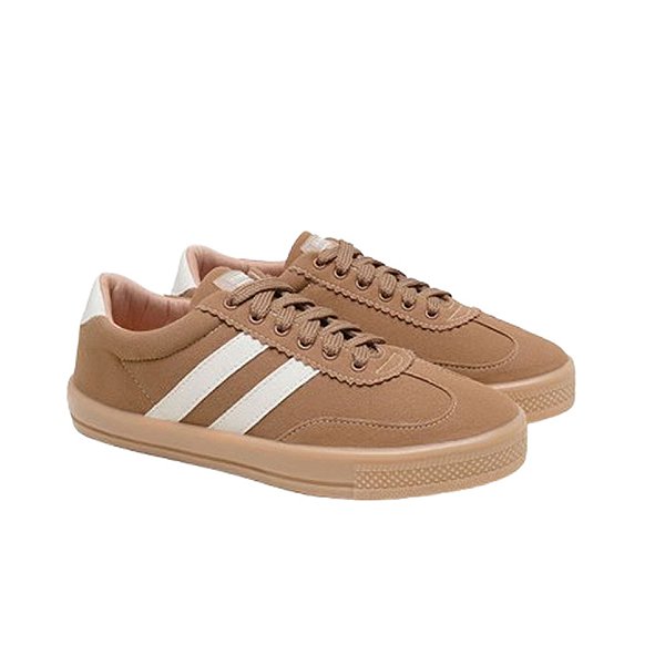 Tênis Byara Oversued Solado Crepe Marrom Feminino