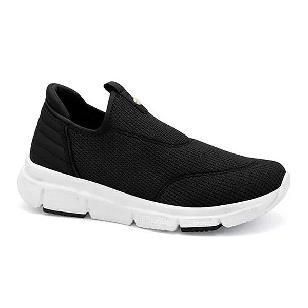 Tênis ComfortFlex Lycra Soft Preto Feminino