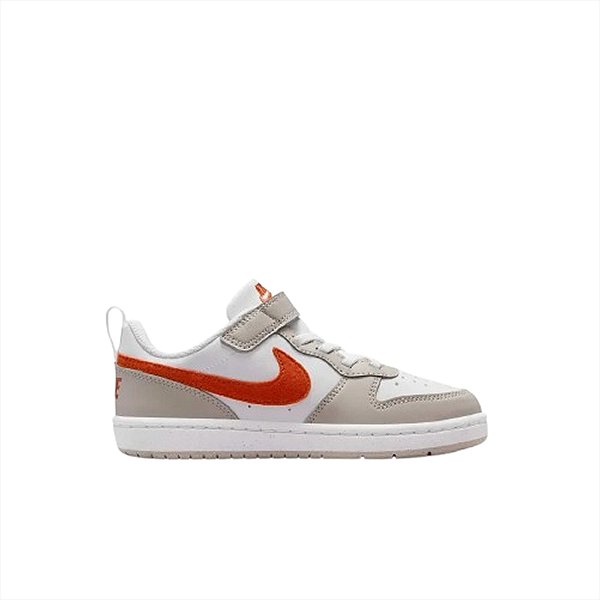 Tênis Nike Court Borough Low Branco/Cinza Infantil