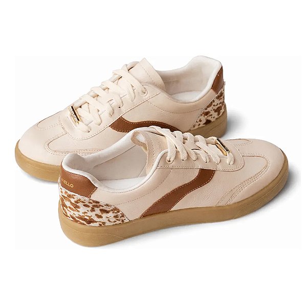 Tênis Marina Mello Couro Sofft Porcelana Feminino