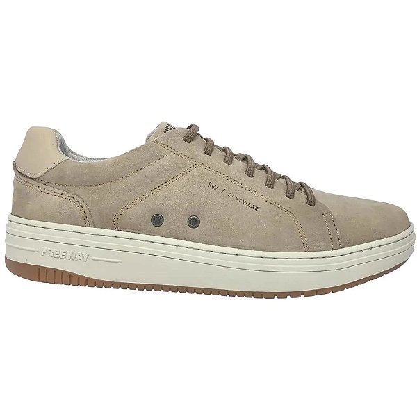 Tênis Freeway Nobuck Taupe Marrom Masculino