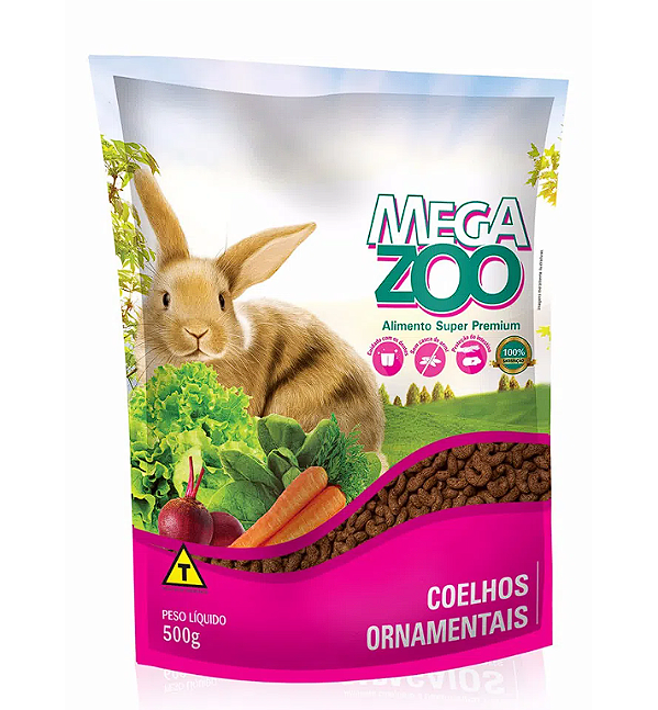 Ração MegaZoo para coelhos