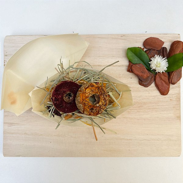 Pratinho Comestível - Canoa de madeira