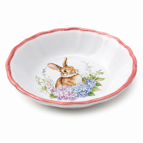 Prato Fundo em Melamina – Coleção Coelhos