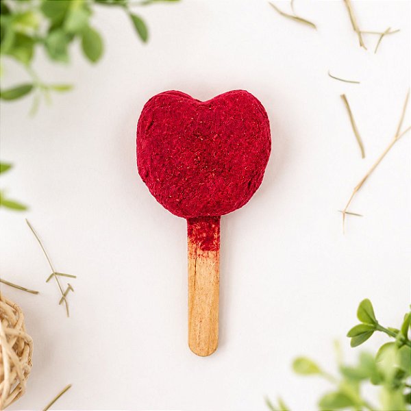 Maçã do amor Mini - Petisco de Feno com hibisco