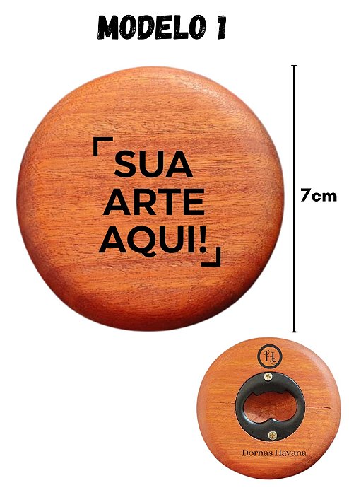 Abridor de Garrafa em Madeira Personalizável