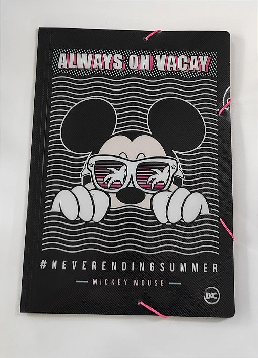 Pasta Preta Aba Elástica Mickey DAC