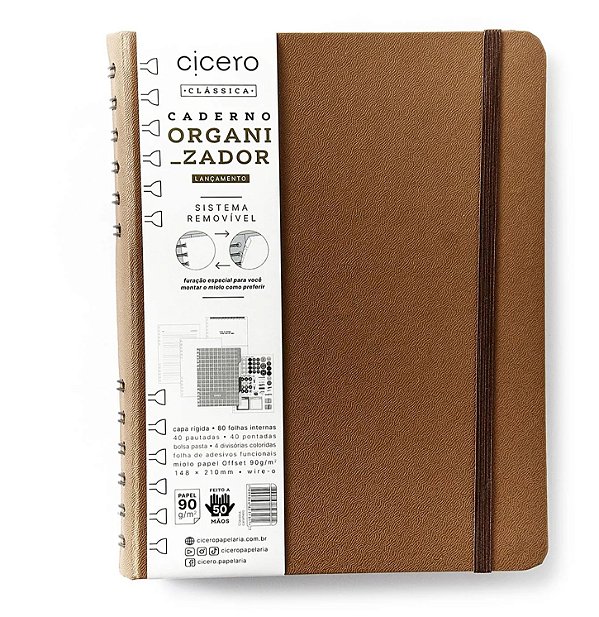 Caderno Organizador A5 Caramelo
