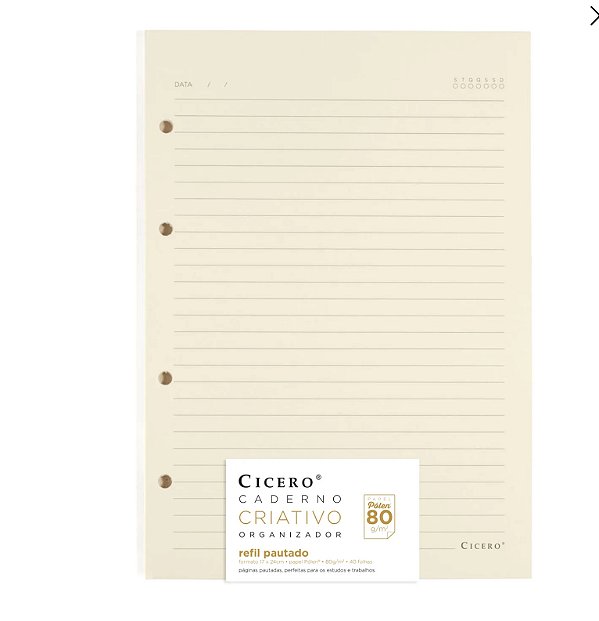 Refil Caderno Argolado A4 Pólen PAUTADO