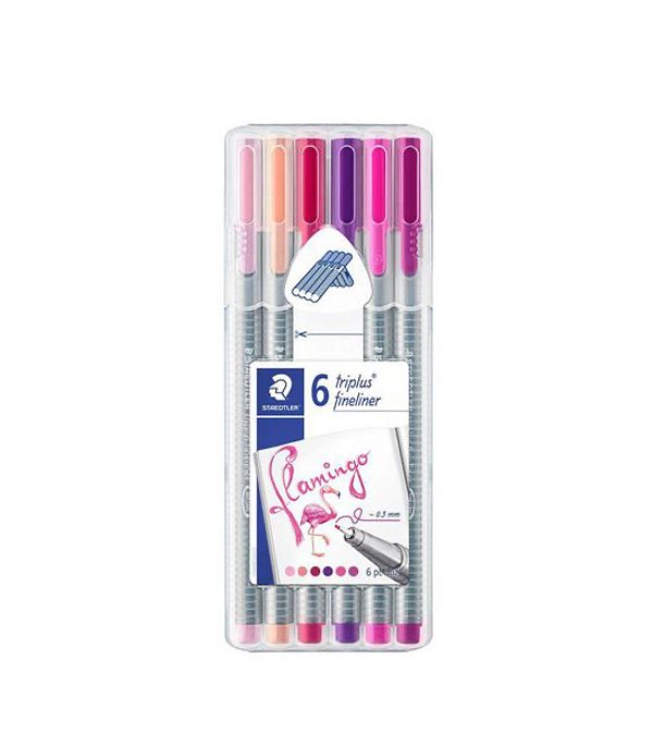 Caneta Staedtler Flamingo 6 cores