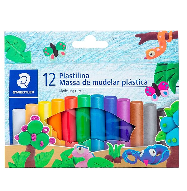 Massa de modelar plástica 12 cores / Staedtler