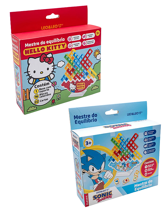 Mestre do equilíbrio Sonic/ Hello kitty