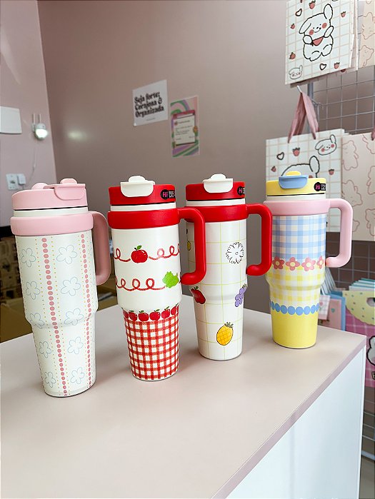 Copo térmico retrô 1L | Sunny day