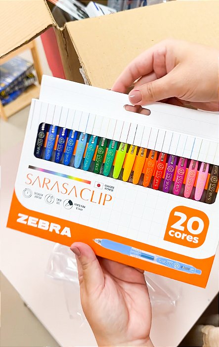 Caneta Gel Serasa Clip KIT C/20 - ZEBRA