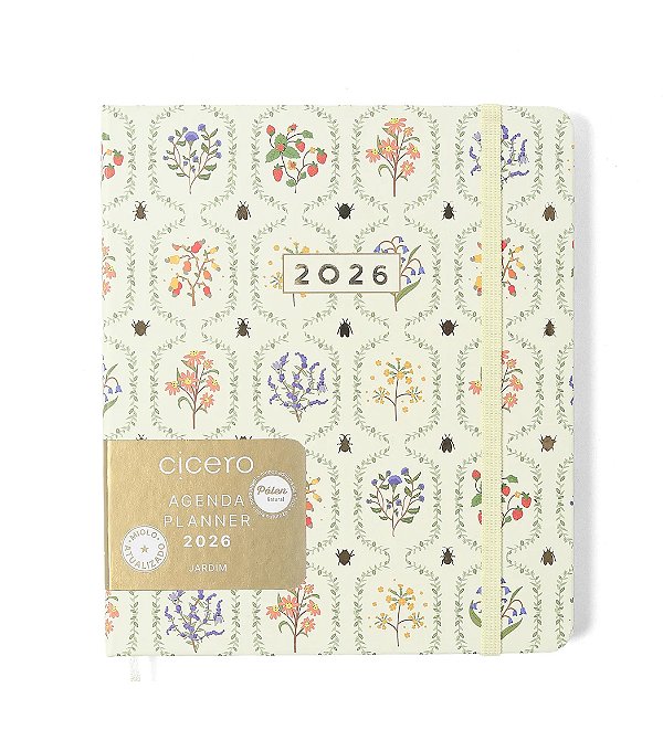 Agenda 2026 Jardim Semanal Planejamento 17x19,5 Off White