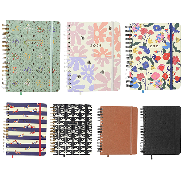 Agenda Wire-o 2026 Clássica Semanal Notas c/ Divisórias A5