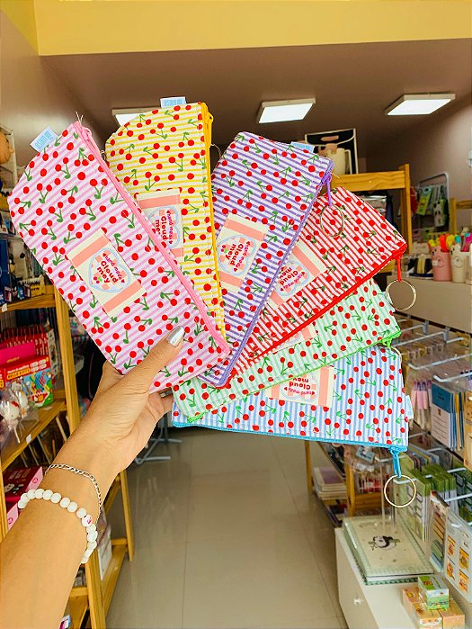 Estojo de cerejinha / tecido