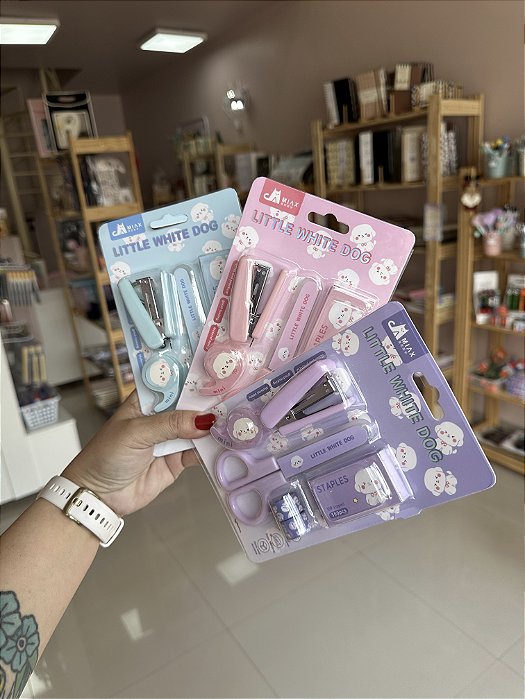 Kit Escolar Little white dog