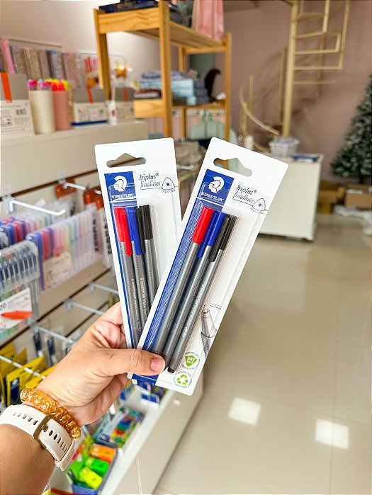 Caneta Staedtler Fineliner Blister 0.3 mm | 3 cores