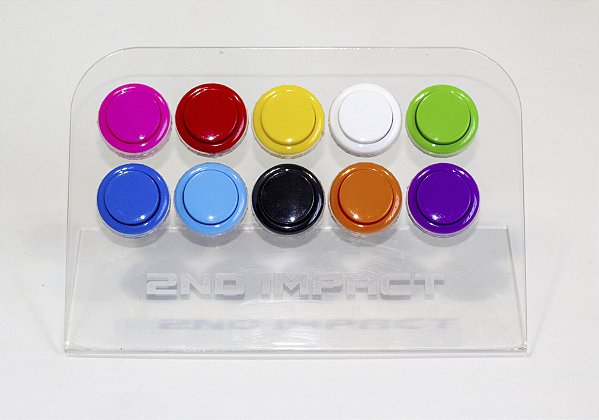 8 BOTÕES 2ND IMPACT BRILHOSOS CHERRY